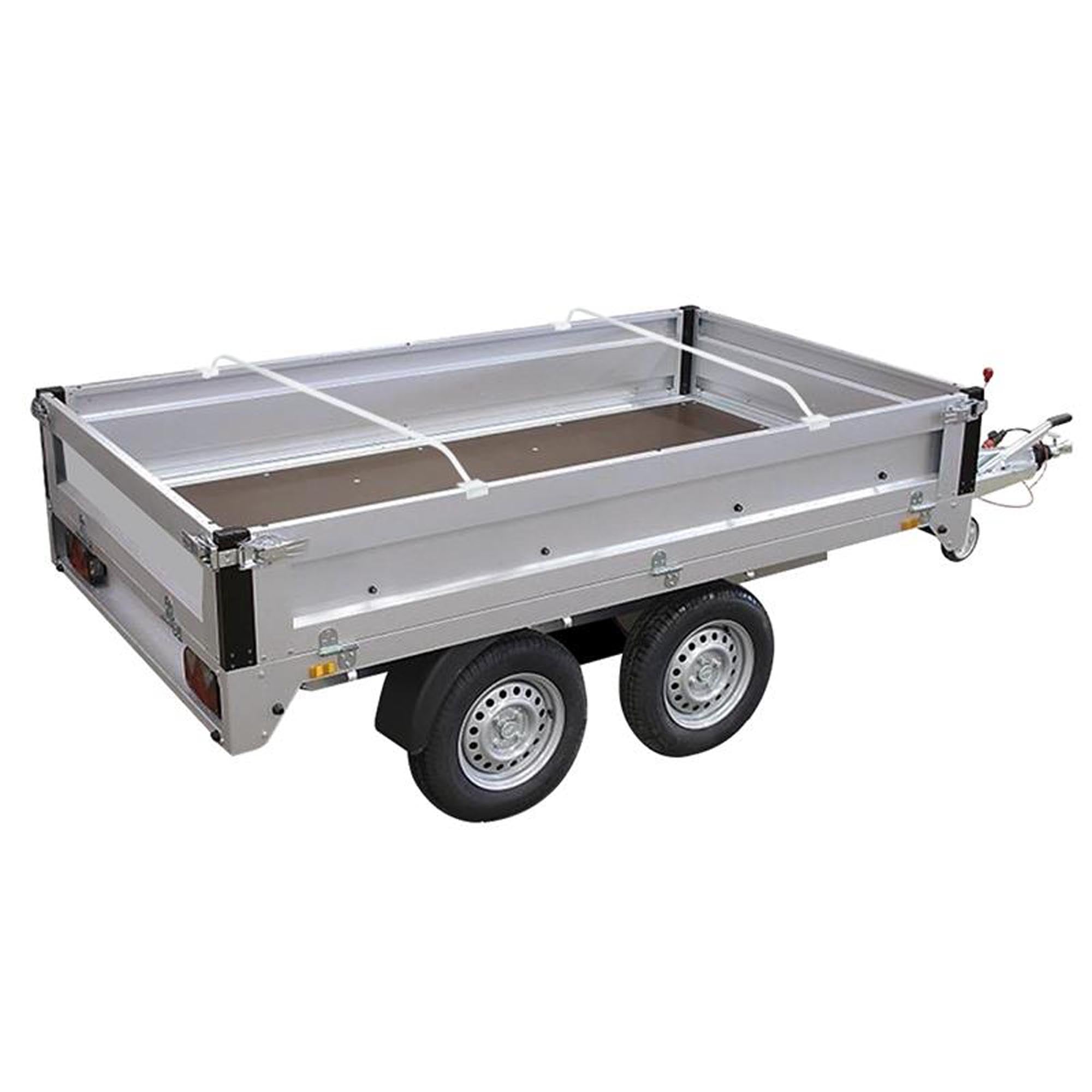 Flachplanenbügel Aluminium verstellbar 132-204cm für Anhänger