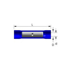 100x Stoßverbinder blau 1,5-2,5mm² 600V AE Industries trailerteile.eu.