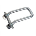 U-Bügel "lange Ausführung" 150° abgewinkelt mit Platte und Muttern 800daN