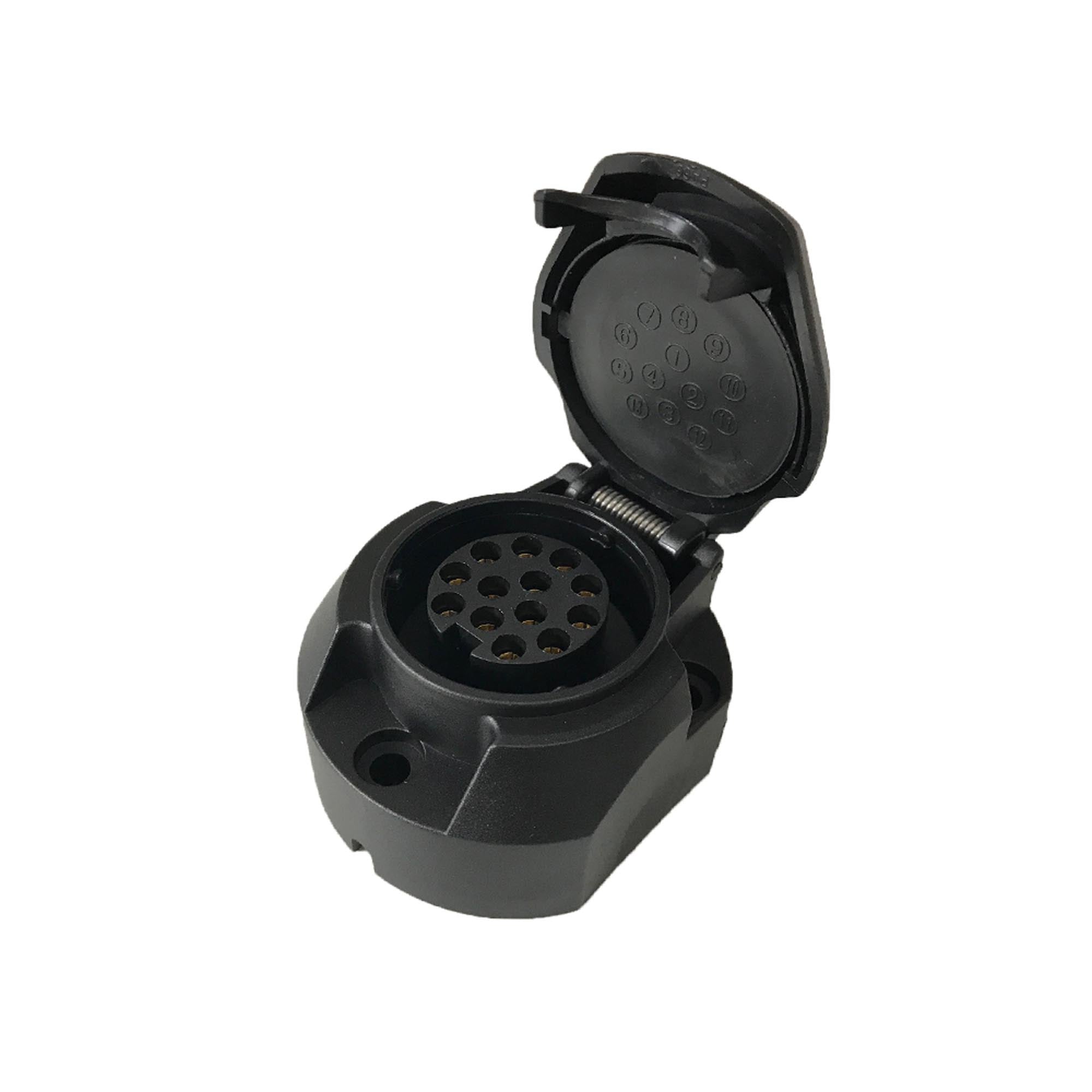 13-polige Anhänger Steckdose Kunststoff 12V