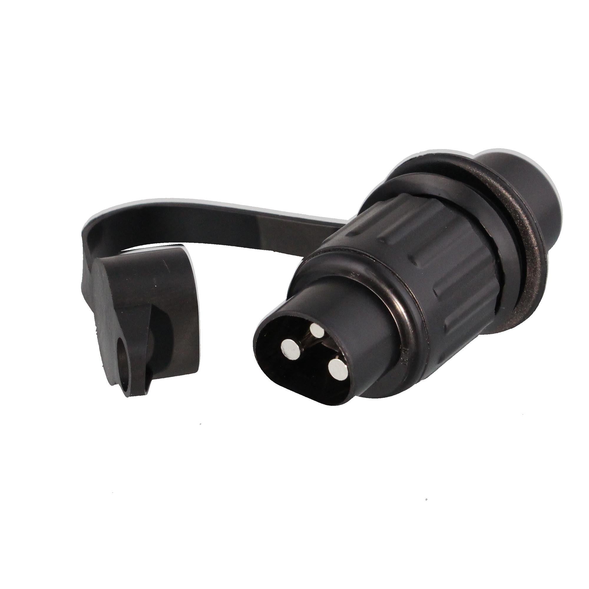 Set Stecker und Steckdose 3-polig nach DIN 9680 TheDrive trailerteile.eu.