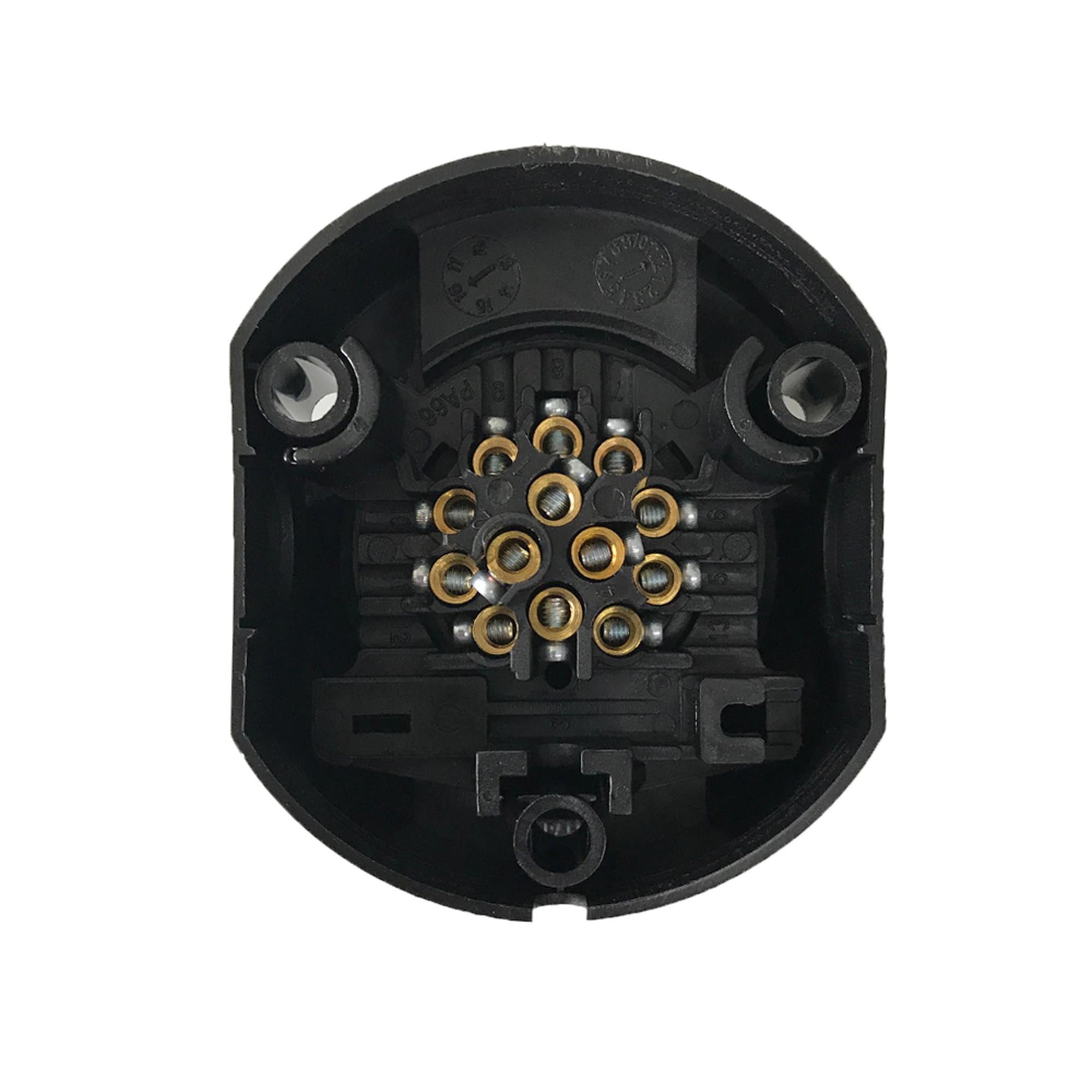 13-polige Anhänger Steckdose mit Schrauben und Dichtung