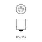 10x Autolampe 12V 21W BAU15s orange