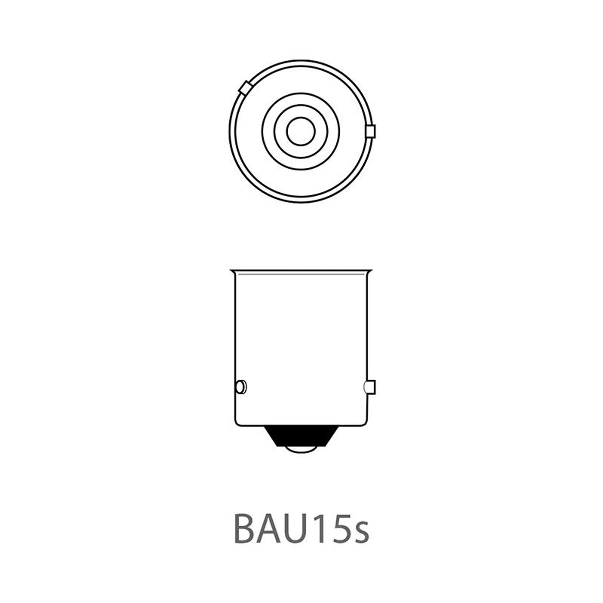 10x Autolampe 12V 21W BAU15s orange
