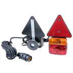 12V Anhänger Rückleuchten Set mit Magnethalterung und Rückstrahler
