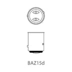 10x Autolampe 12V 21/4W BAZ15d