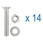 Zurrschienen Set 2x60cm 6-teilig