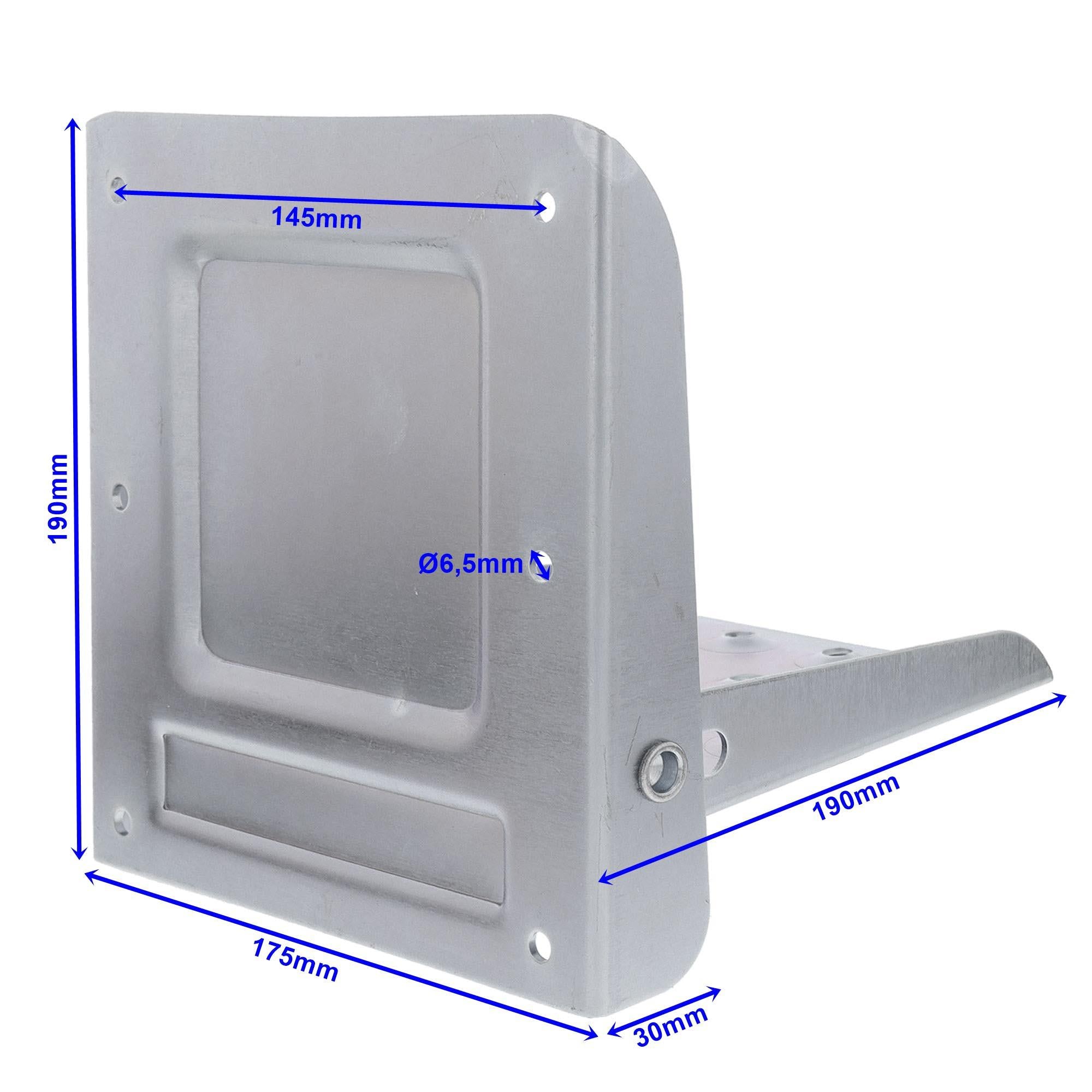 Klapptritt für Anhänger Bordwand 195x175mm verzinkt