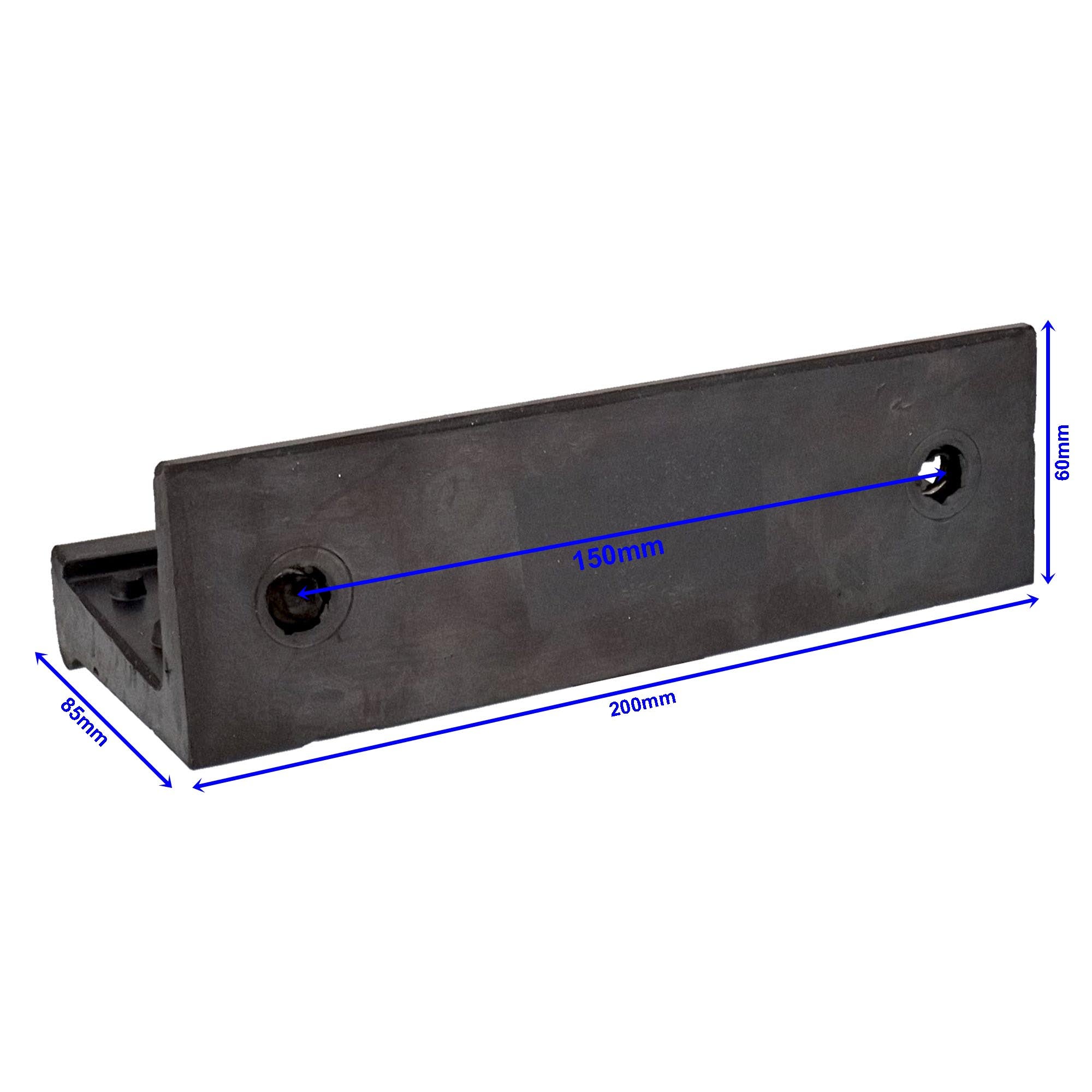 Trittstufe für Pferdeanhänger Gummi ummantelt 200x85x60mm