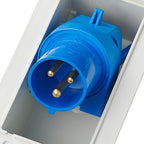 CEE-Einspeisestecker Einbau rechteckig