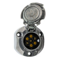 7-polige Anhänger-Steckdose Metall 12V Oval