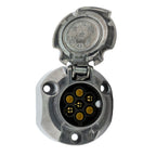 7-polige Anhänger-Steckdose Metall 12V Oval
