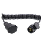 Anhänger Spiral-Verlängerungskabel Stecker/Dose 13-polig mit 13-adrigen Kabel