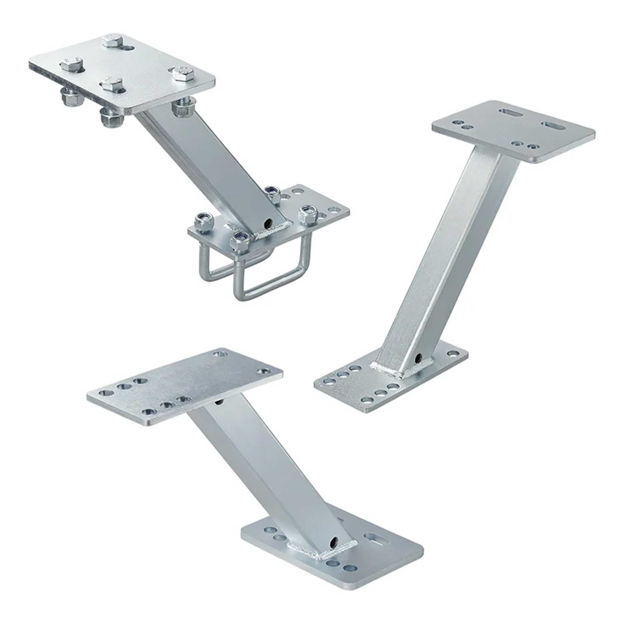 Ersatzradhalter für PKW Anhänger mit U-Bügeln und Schraubsatz | 4 / 5 Loch Felgen