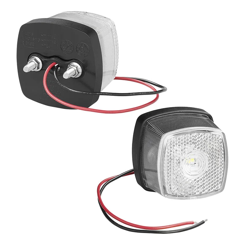 Positionsleuchte 12-24V Weiß 61 x 61 mm LED