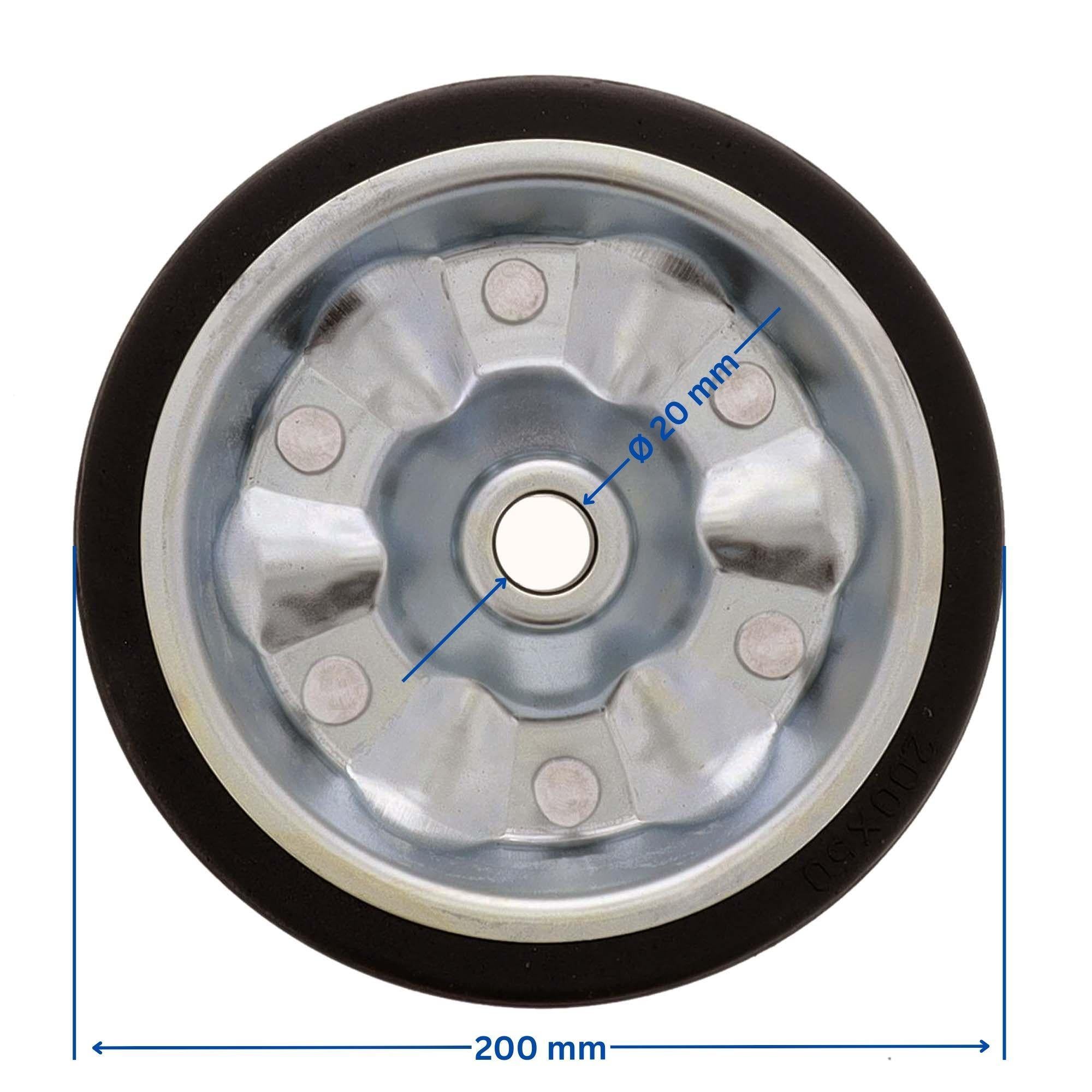 The Drive Ersatzrad 200x50mm passend für 500kg ALKO, KNOTT, DTR, TheDrive Anhänger Stützrad