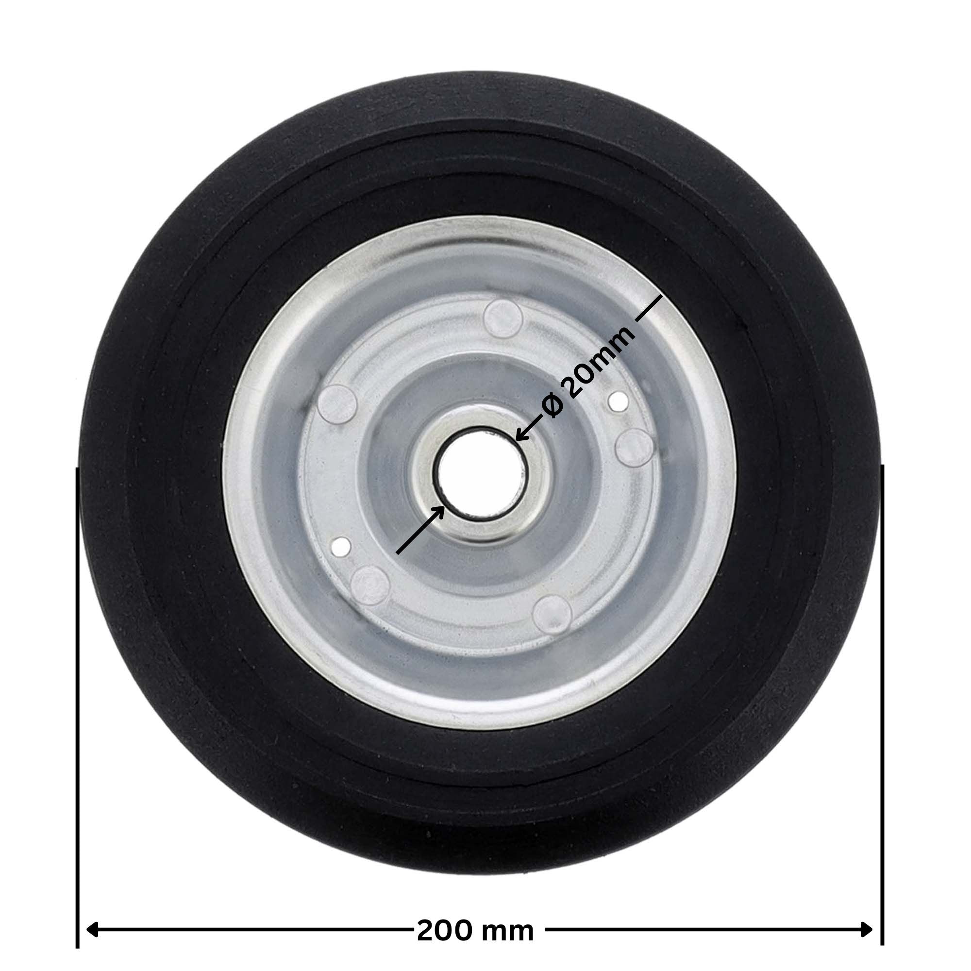 Ersatzrad 200x50mm für Anhänger Stützrad 150kg