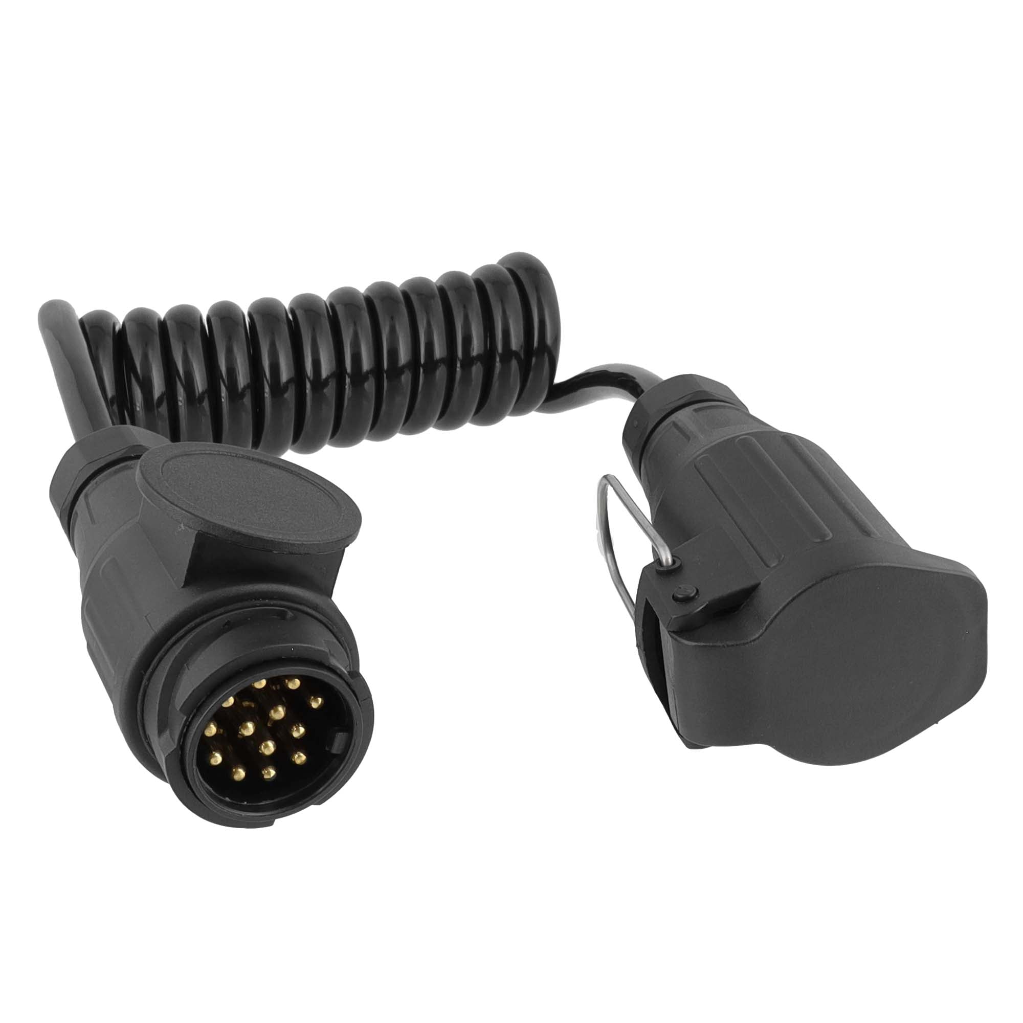 13-poliges Spiralkabel Verlängerungskabel 13-Adern 1,5M 1x Stecker / 1x Steckdose