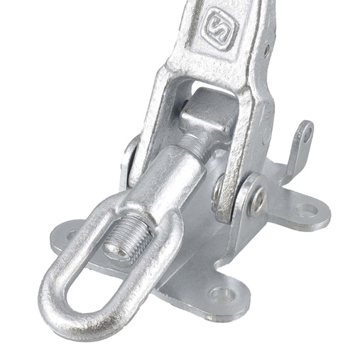 2x Exzenterverschluss 6043 verstellbar mit Gegenhalter 6044, Stahl verzinkt, zum Anschrauben