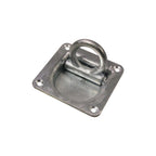 Suer Zurrring 105 × 105 mm, verzinkt, mit Rückzugfeder, Belastbarkeit 1000 daN, DIN EN 12640:2020-05