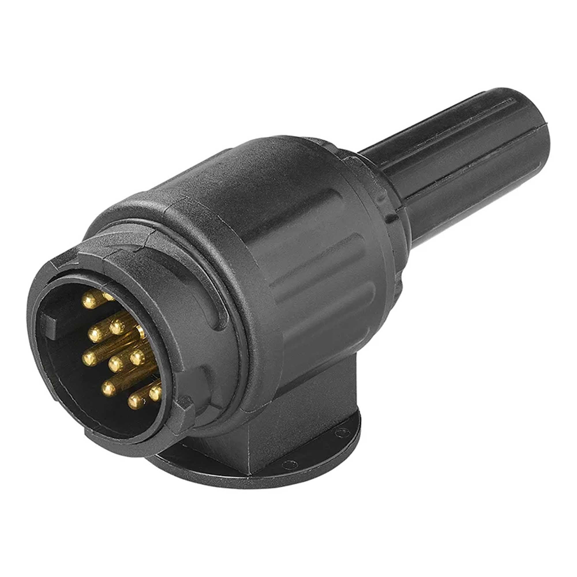 13-pol. Pkw Anhänger Stecker 12V mit 1 Loch-Tülle