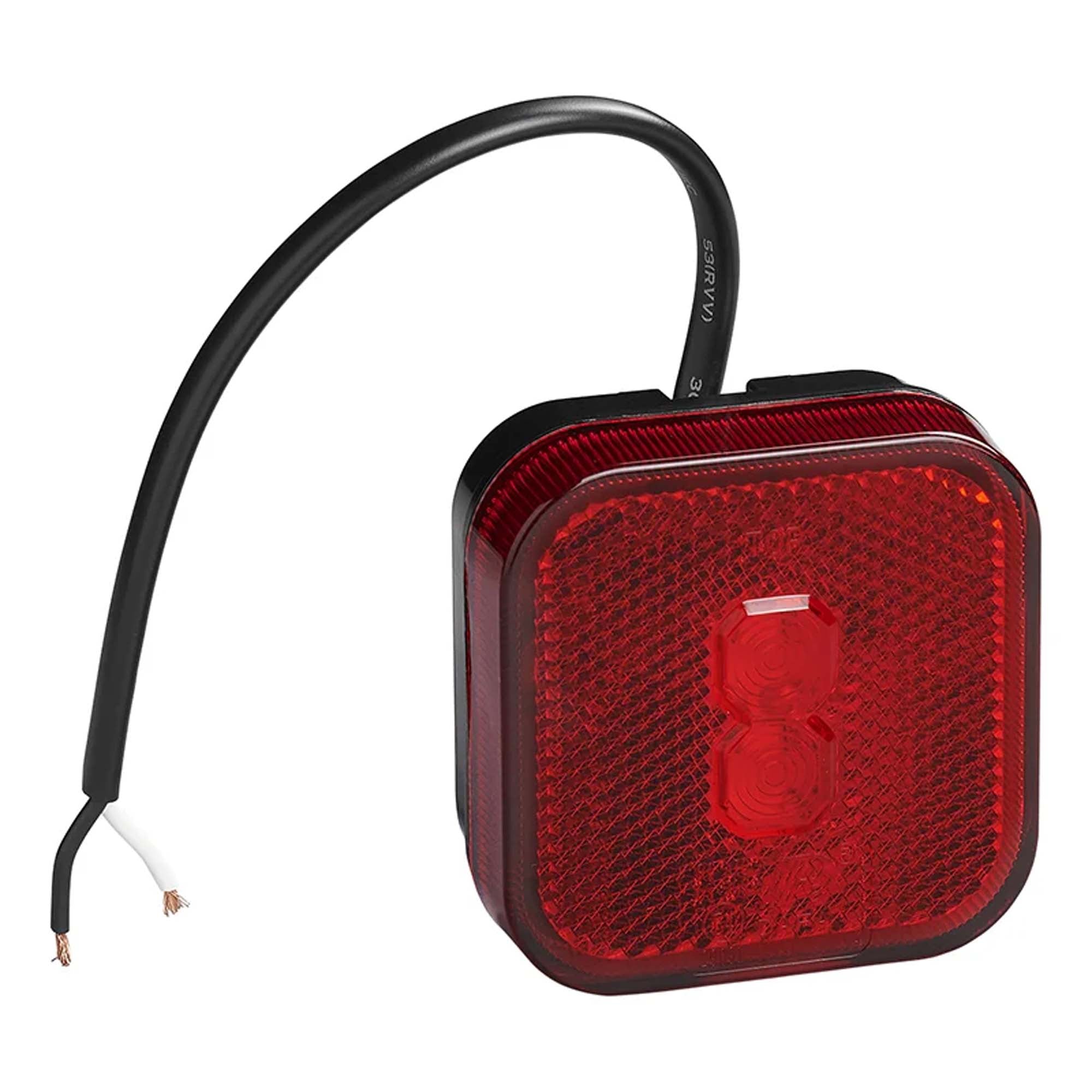 Positionsleuchte 12/24V Rot 65 x 65 mm LED