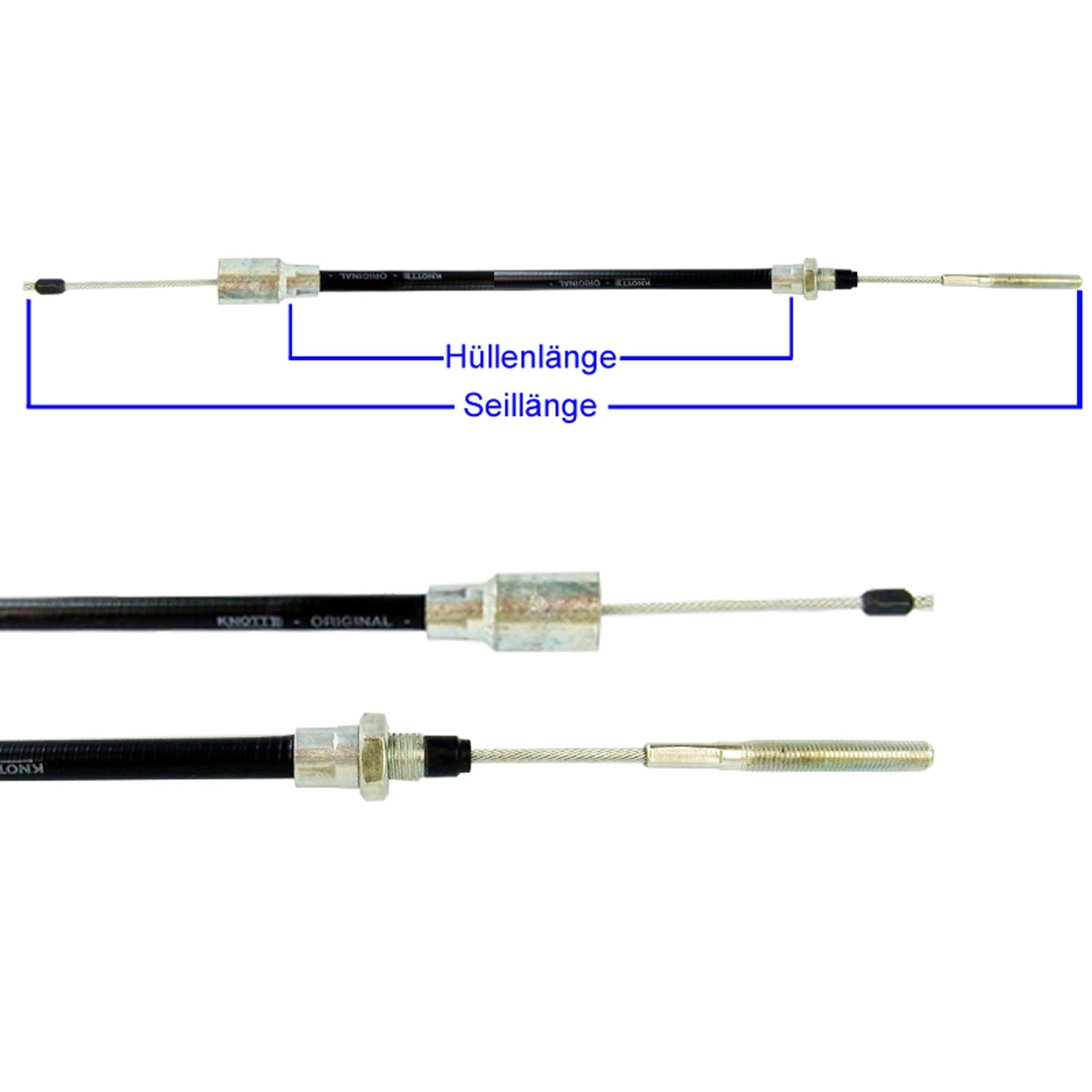 Bremsseilzug Bowdenzug mit Glocke Knott, Nieper, Schlegel, BPW, Avonride 930/1140mm