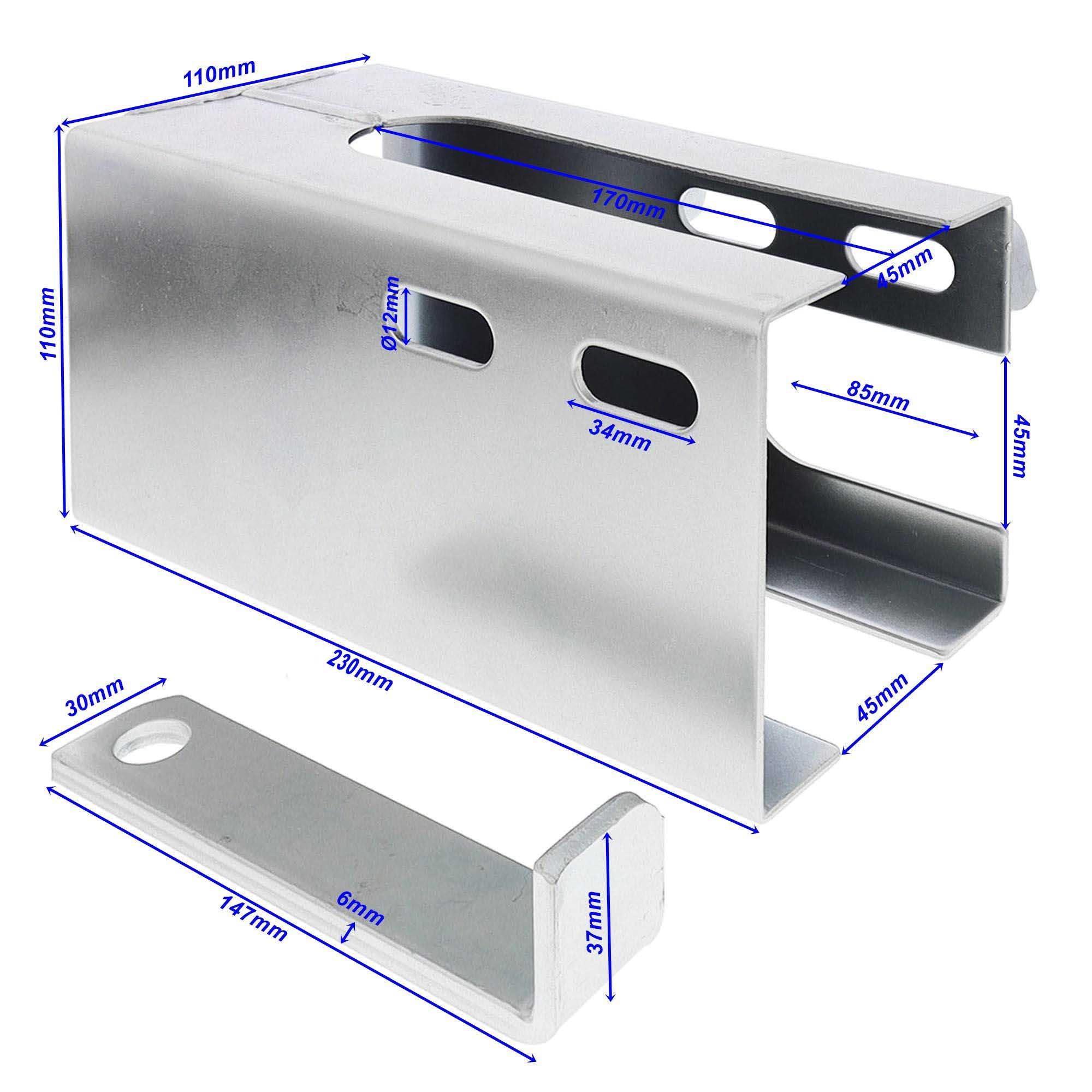 Kastenschloss für Anhänger Diebstahlsicherung mit Riegel und Schloss