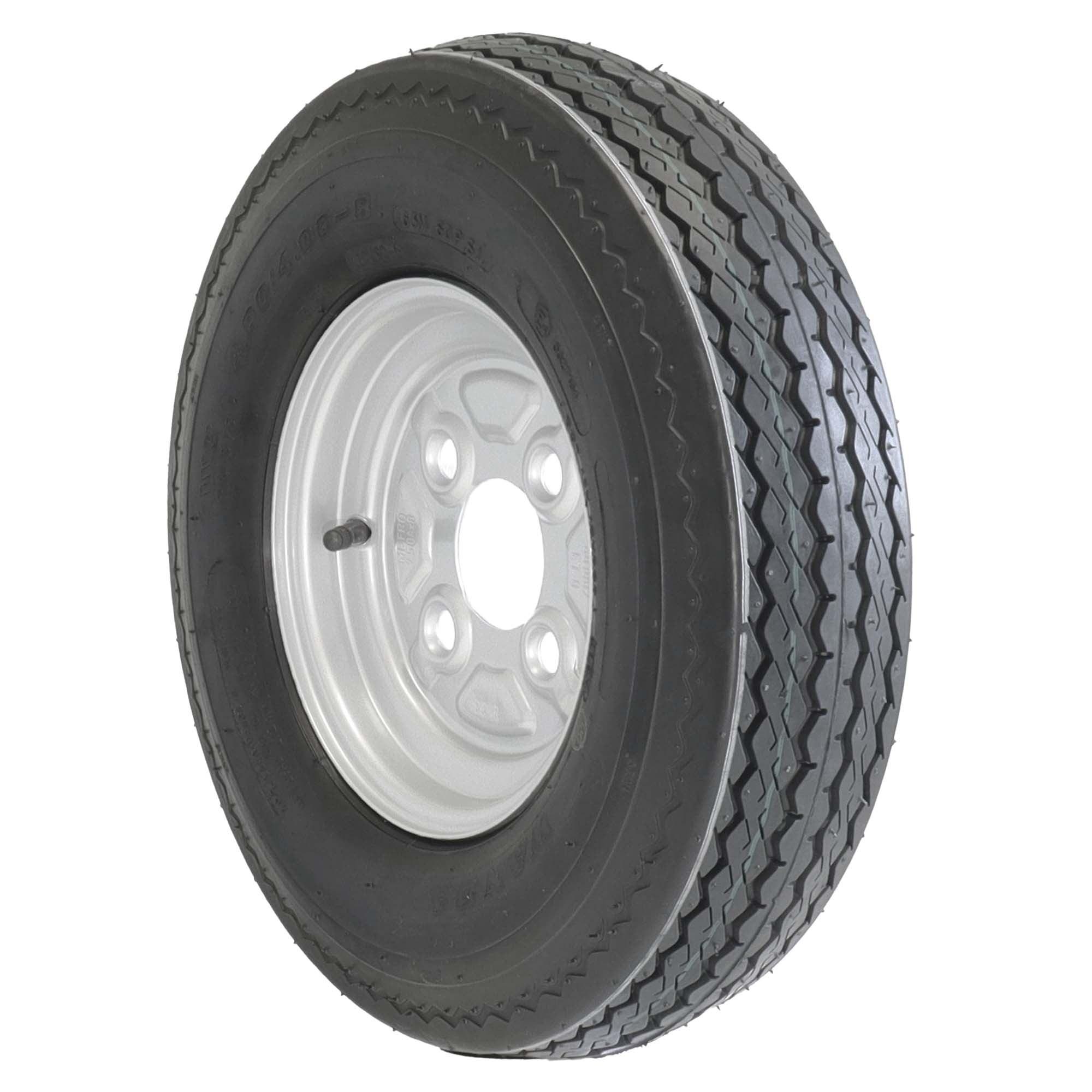 Komplettrad 4.00-8/4.80 63M auf 2,50x8 Felge 4x100 ET0 / ML60 TMN-Handels GmbH trailerteile.eu.