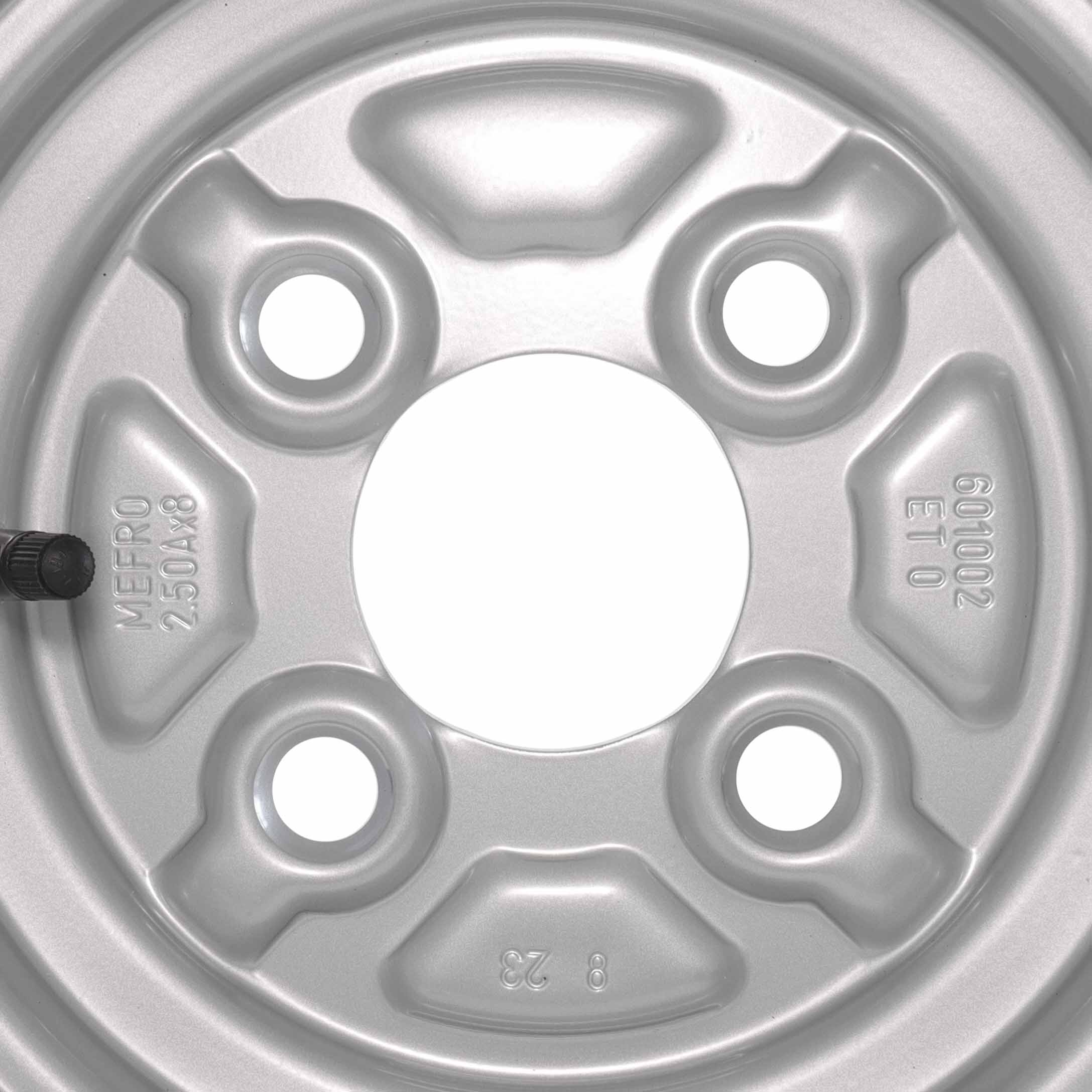 Komplettrad 4.00-8/4.80 63M mit Schlauch auf 2,50x8 Felge 4x100 ET0 / ML60