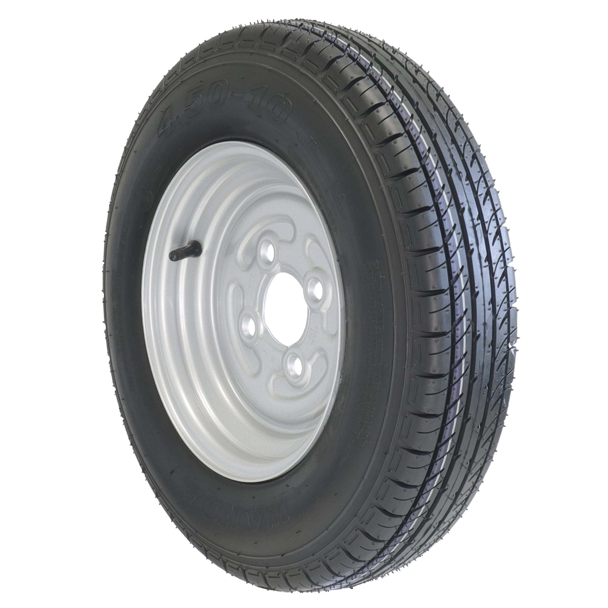 Komplettrad 4.50-10 76N TL M+S auf 3,50x10 Felge 4x100 ET0 / ML60