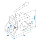 Klemmhalter 60mm für Stützrad