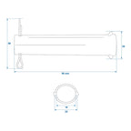 Achse mit Splint für Stützrad 48mm Ø20mm x 85mm TheDrive trailerteile.eu.