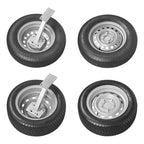 Ersatzradhalter für PKW Anhänger mit U-Bügeln und Schraubsatz | 4 / 5 Loch Felgen