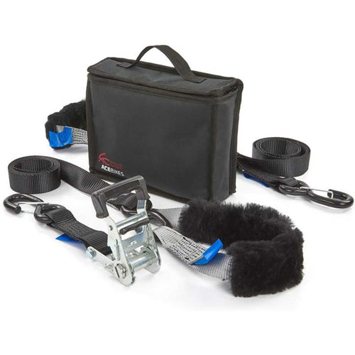Acebikes Ratchet Premium Deluxe Motorrad Zurrgurtsatz mit Ratsche 900daN L:197cm B:35mm ACEBIKES trailerteile.eu.