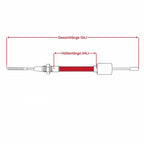 Bremsseil passend für AL-KO-Radbremse mit 26mm Glocke u. M8 Gewinde Longlife (Länge wählbar)
