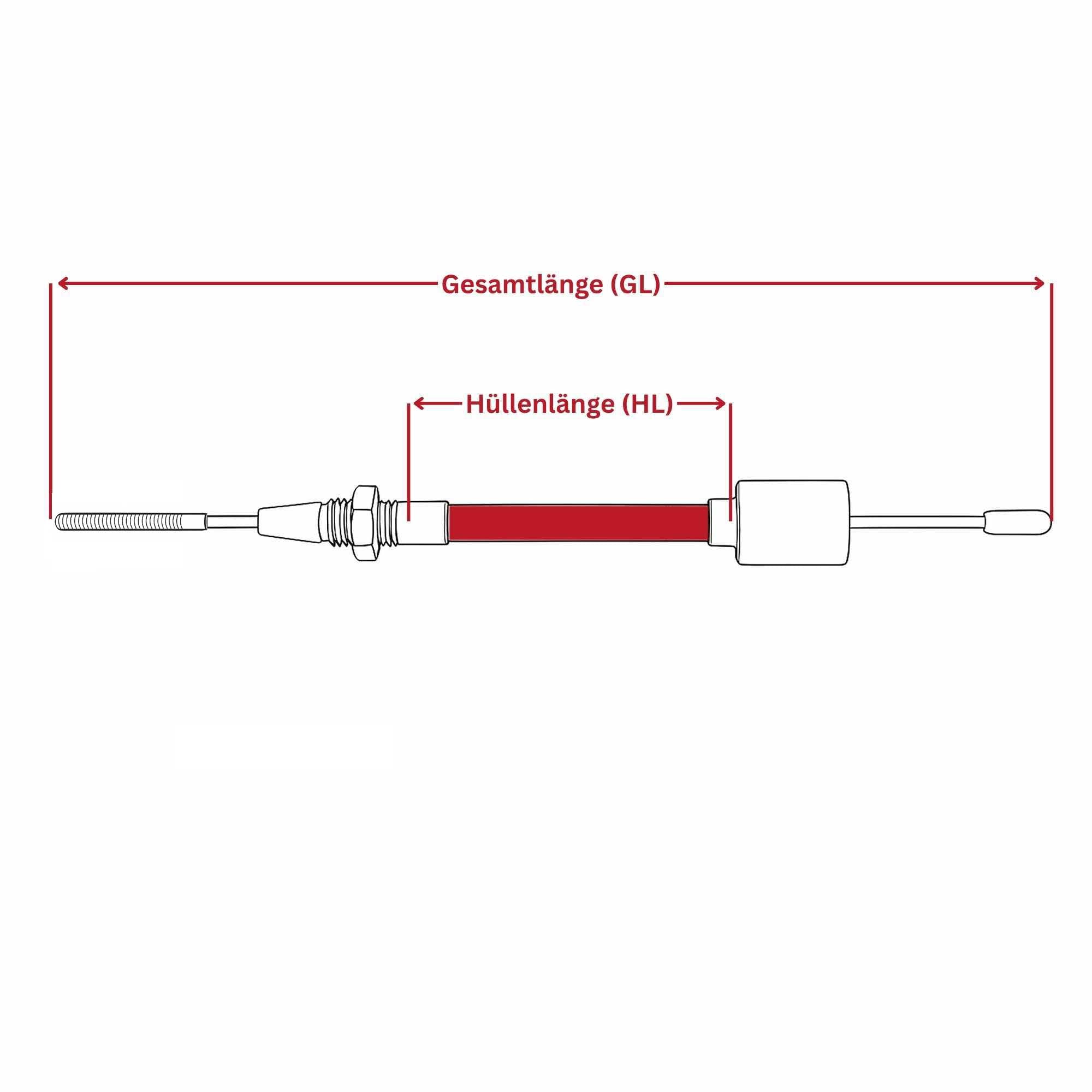 Bremsseil passend für AL-KO-Radbremse mit 26mm Glocke u. M8 Gewinde Longlife (Länge wählbar)