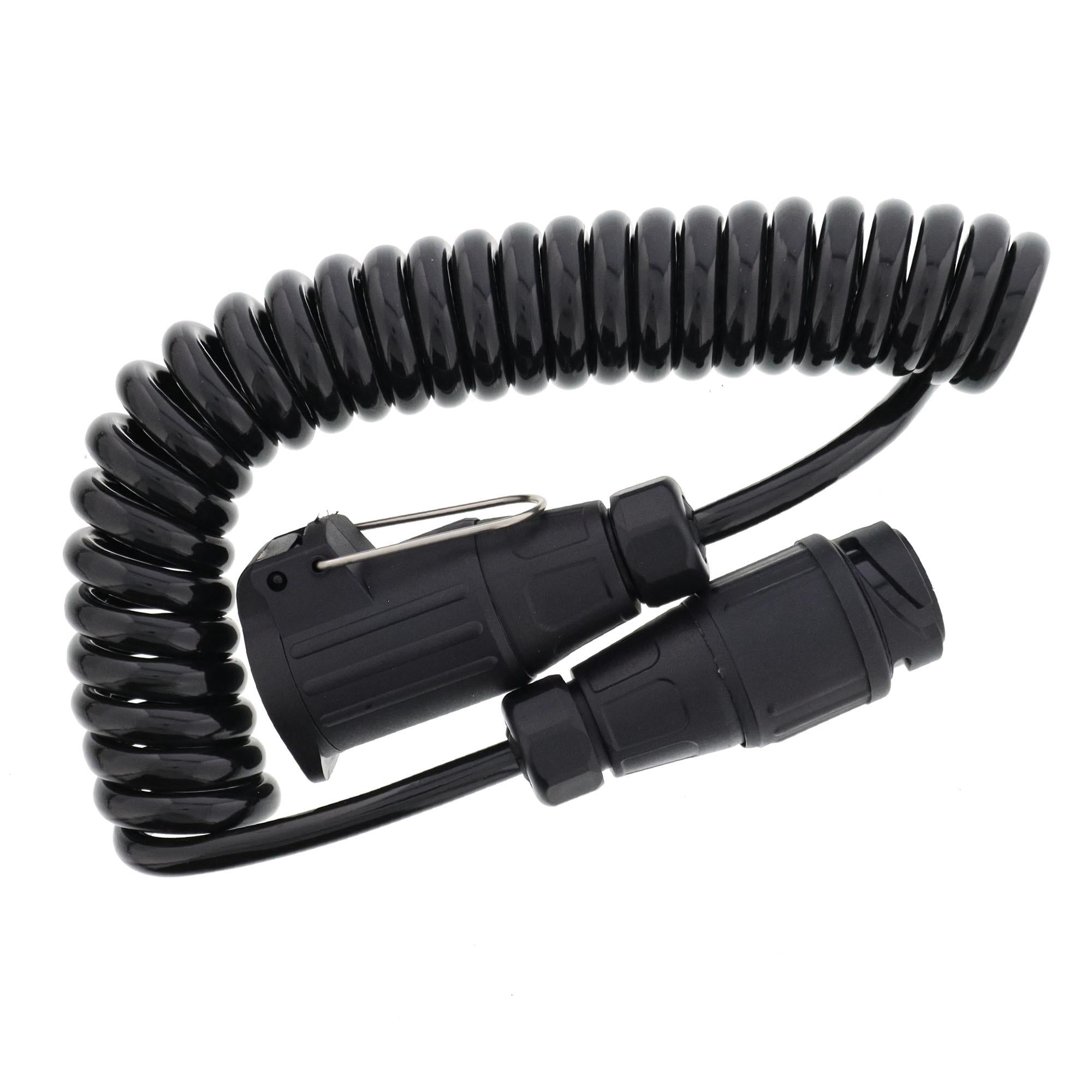 Anhänger Spiral-Verlängerungskabel Stecker/Dose 13-polig mit 13-adrigen Kabel