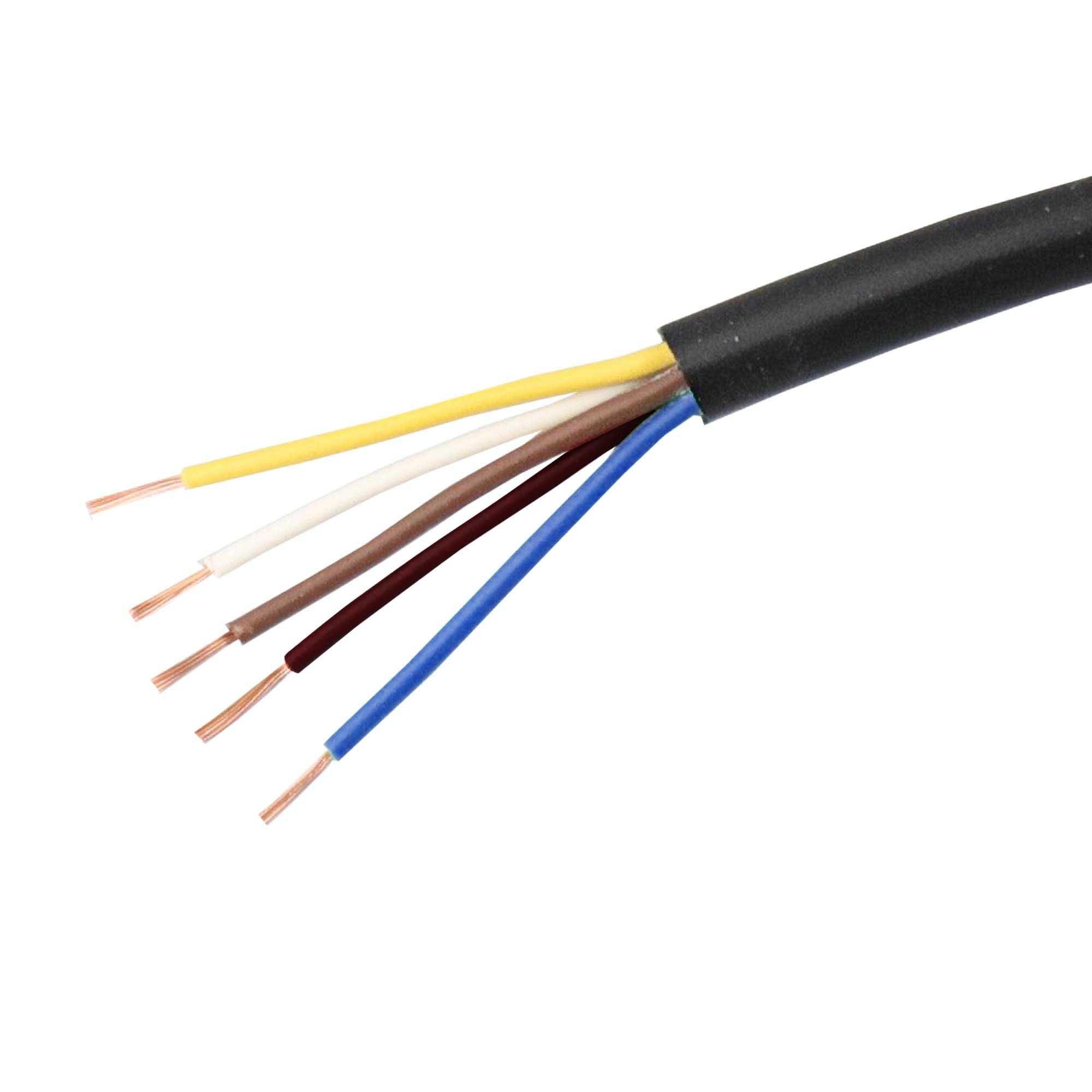5x1,0mm² Fahrzeugleitung 5-adrig KFZ-Kabel Meterware TMN-Handels GmbH trailerteile.eu.