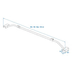 Flachplanenbügel Stahl verstellbar 100-155cm für PKW Anhänger