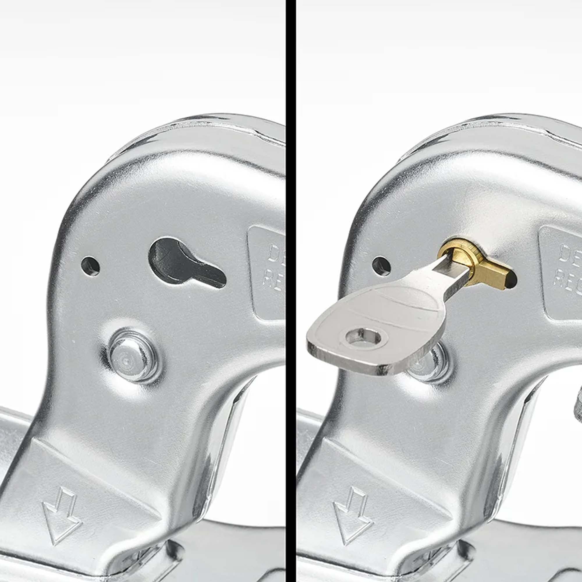 Steckschloss für Kugelkupplungen + 2 Schlüssel