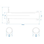 Achse mit Splint für Stützrad 48mm Ø20mm x 80mm