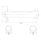 Achse mit Splint für Stützrad 48mm Ø20mm x 85mm TheDrive trailerteile.eu.