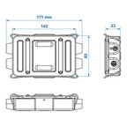 Verteilerdose / Verteilerkasten Metalldeckel 8-polig