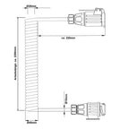 Anhänger Spiral-Verlängerungskabel Stecker/Dose 13-polig mit 13-adrigen Kabel