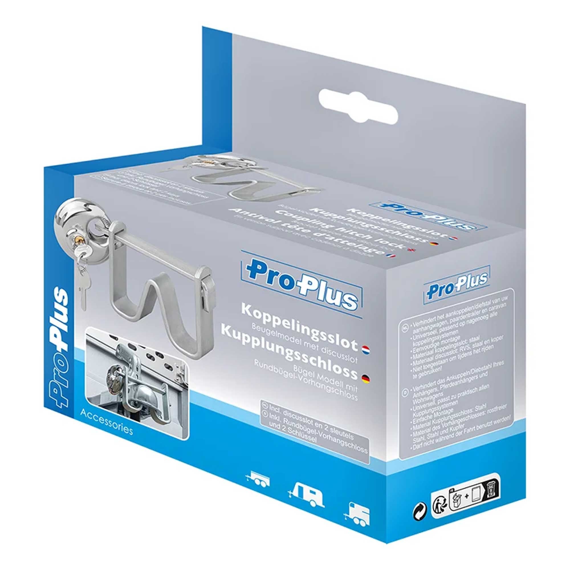 Anhänger Diebstahlsicherung Bügelsicherung mit Vorhangschloss