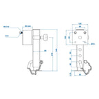 Abstellstütze 60x60mm kippbar 346-546 mm 1300 kg mit Schraubensatz