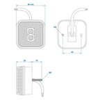 Positionsleuchte 12/24V Rot 65 x 65 mm LED