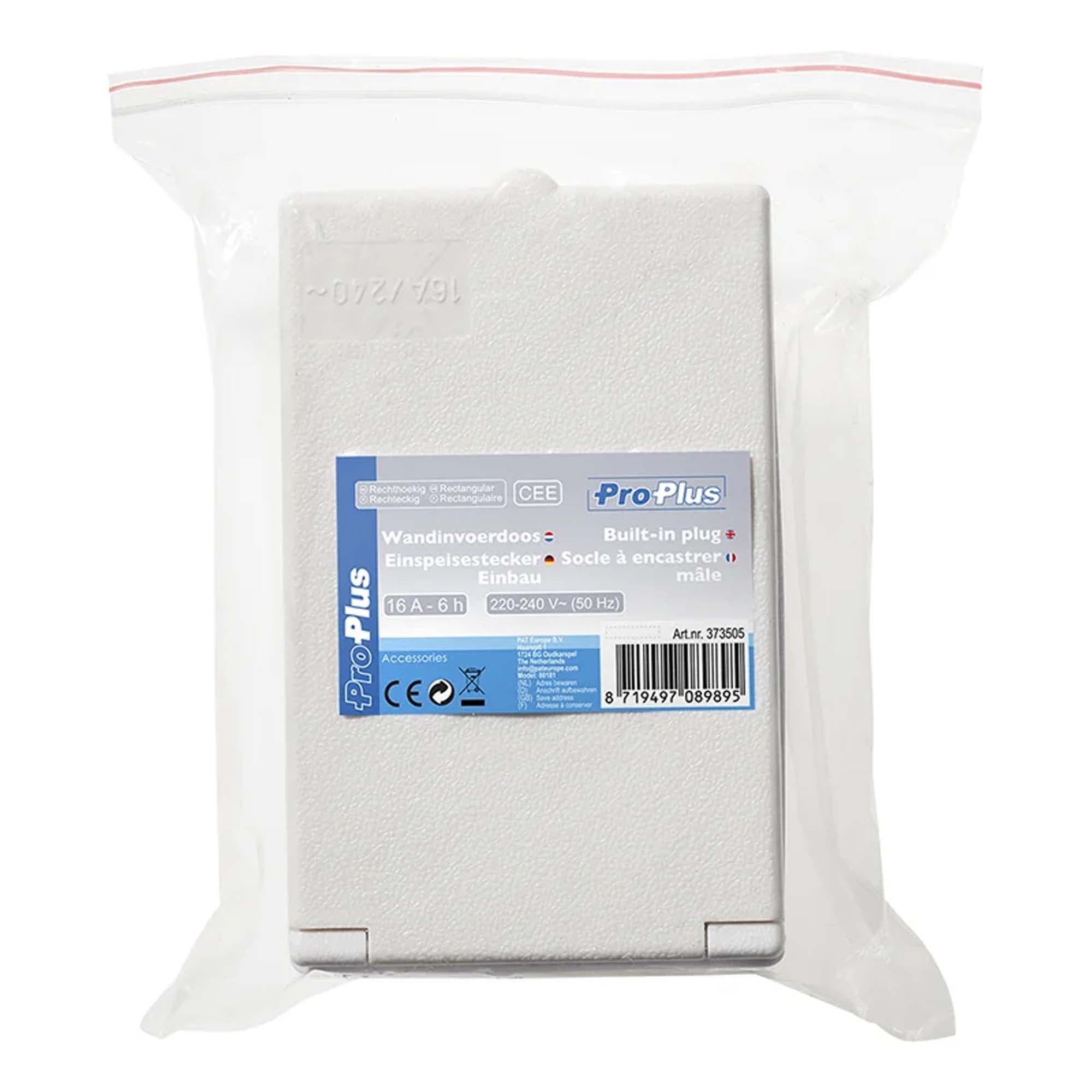 CEE-Einspeisestecker Einbau rechteckig