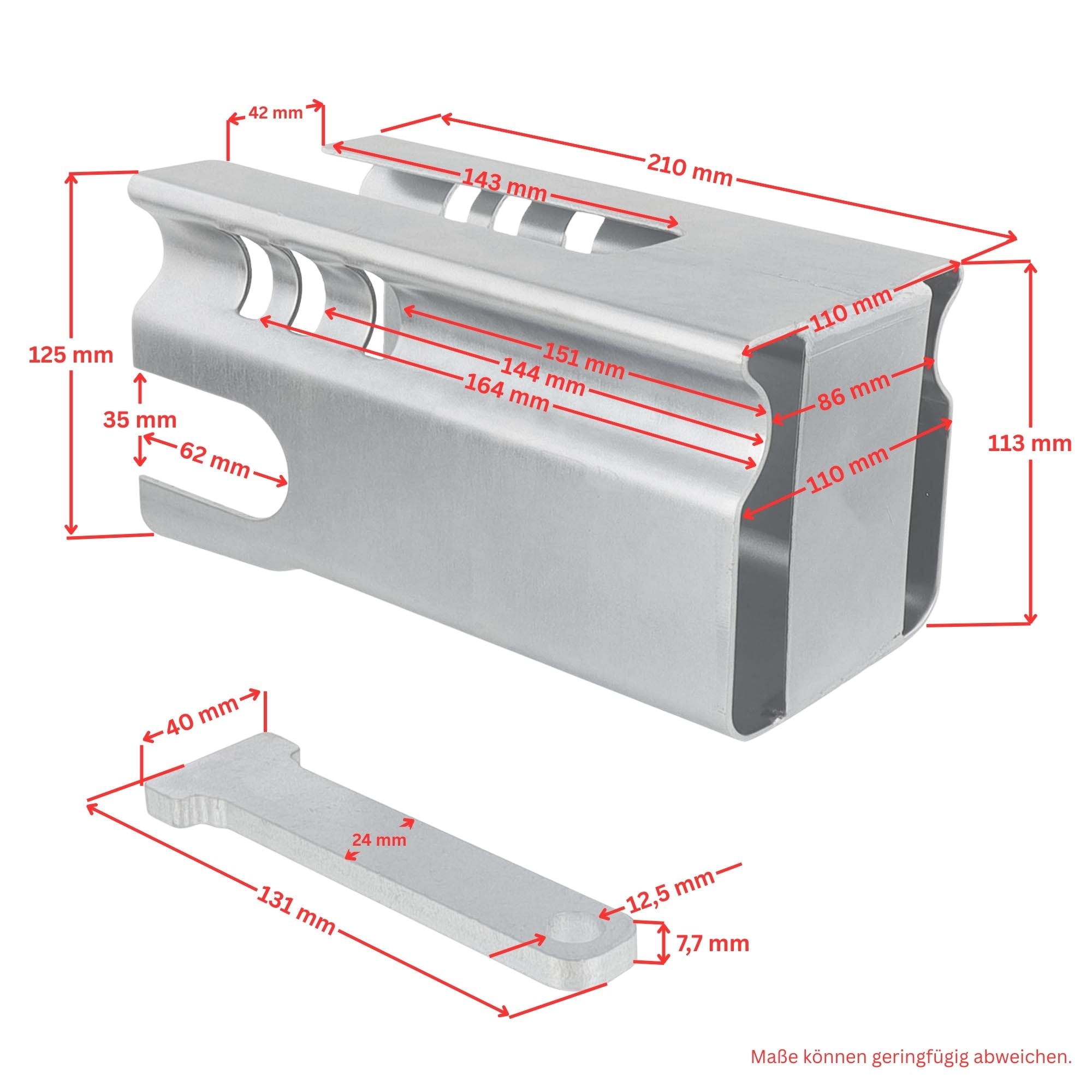 Premium Diebstahlsicherung für Anhänger mit Schloss Safety Box